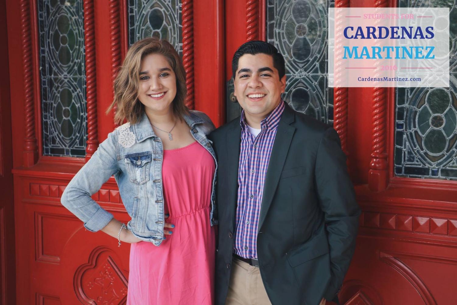 Sens. Jamie Cardenas, left, and Carlos Martinez won the 2016 SGA presidential and vice presidential elections. They will be sworn into office on April 28.