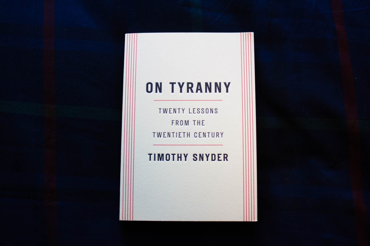 The selection of “On Tyranny” for the university common read follows the similarly political pick of last year’s “Disability Visibility.” Both texts are well meaning steps by the university to encourage discourse and change. 