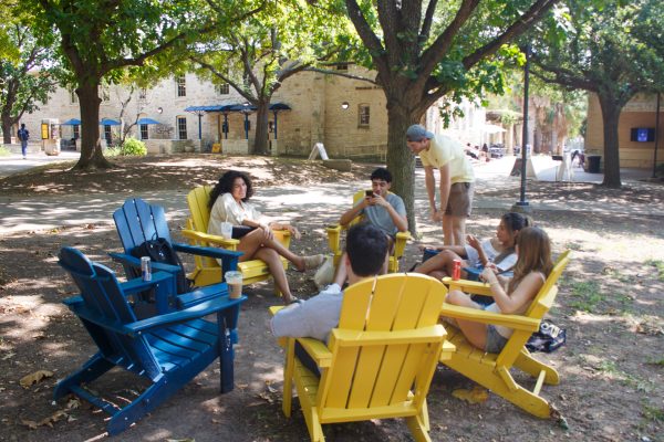 Students have always enjoyed hanging out on Ragsdale lawn. Now the numerous lawn chairs across campus give students the option to sit on various lawn spaces without a blanket.