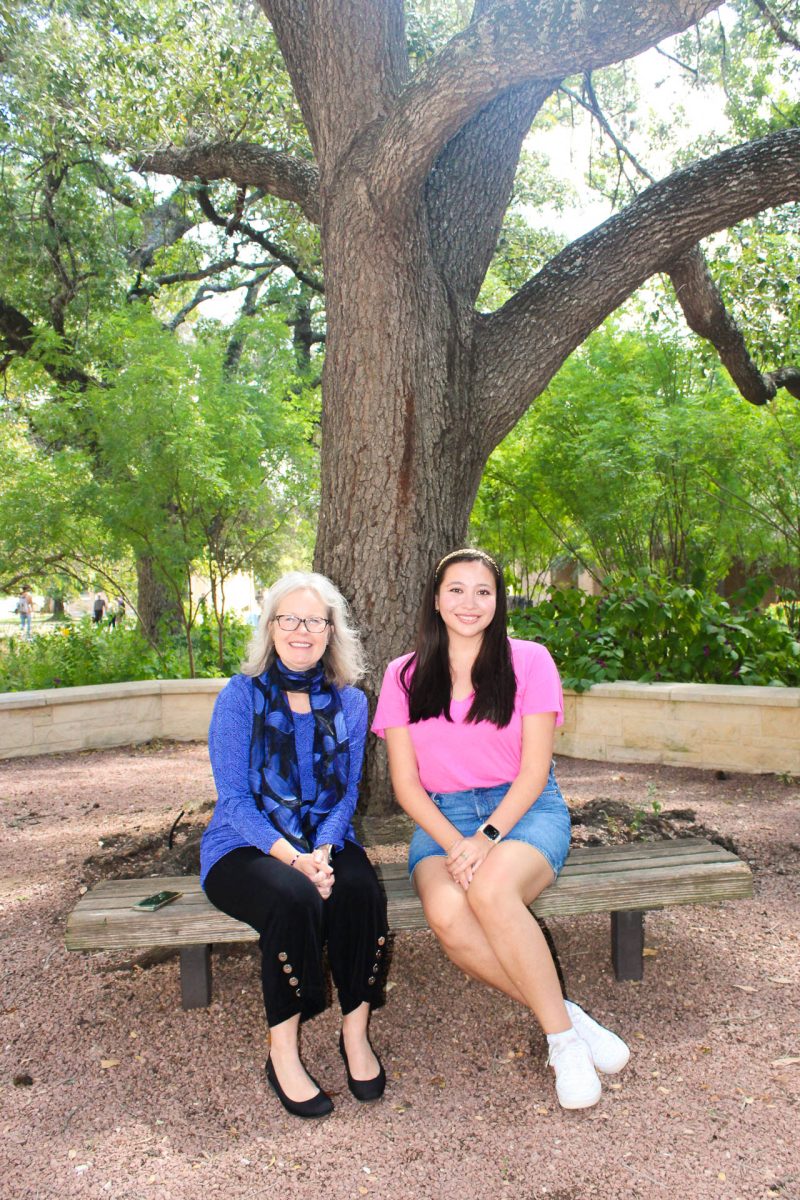 Vice President of Student Affairs and Administration, Lisa Kirkpatrick Ph.D (left) with SGA president Mikayla Pastrano by the Sorin Oak tree on campus. The two have worked together to emphasize the importance of voting, and how to become registered to vote on campus.
