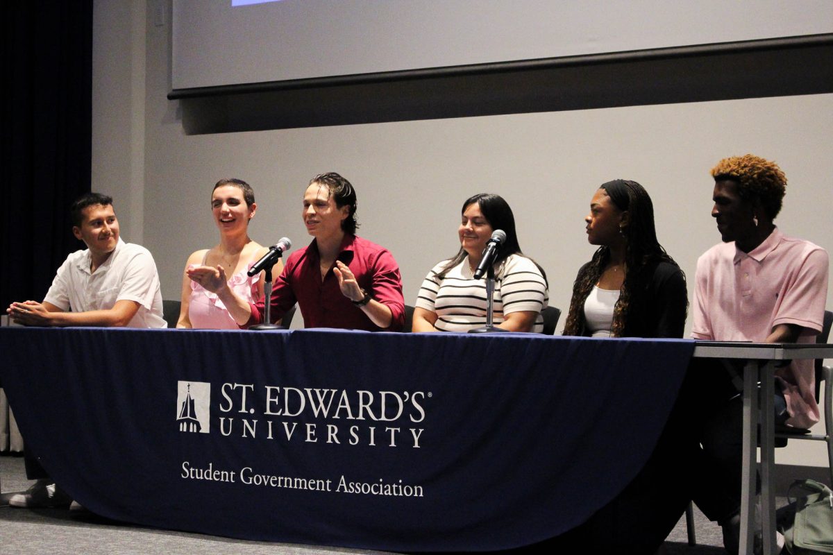 St. Edward’s Student Government Association senate candidates took turns explaining their platforms for candidacy. After voting closes on Sept. 25, the candidates will be senator-elect until the official induction on Oct. 2.