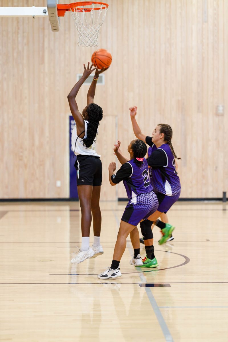 Agatha Ais goes up for a layup attempt under the basket. After the game, she spoke about what the team will do over their gap between games to face their next opponent. “We are going to focus on screen and roll, and we’re going to focus on if you get the pass, do you just stand around?” Ais said. “Do you lean into your defender, what do you do? We’re going to work more on conditioning, ‘cause we have few (girls) so we gotta be able to play all 40 minutes, and not get tired. That’s what we’re going to work on, conditioning, full press, shots and driving in and not getting scared.”