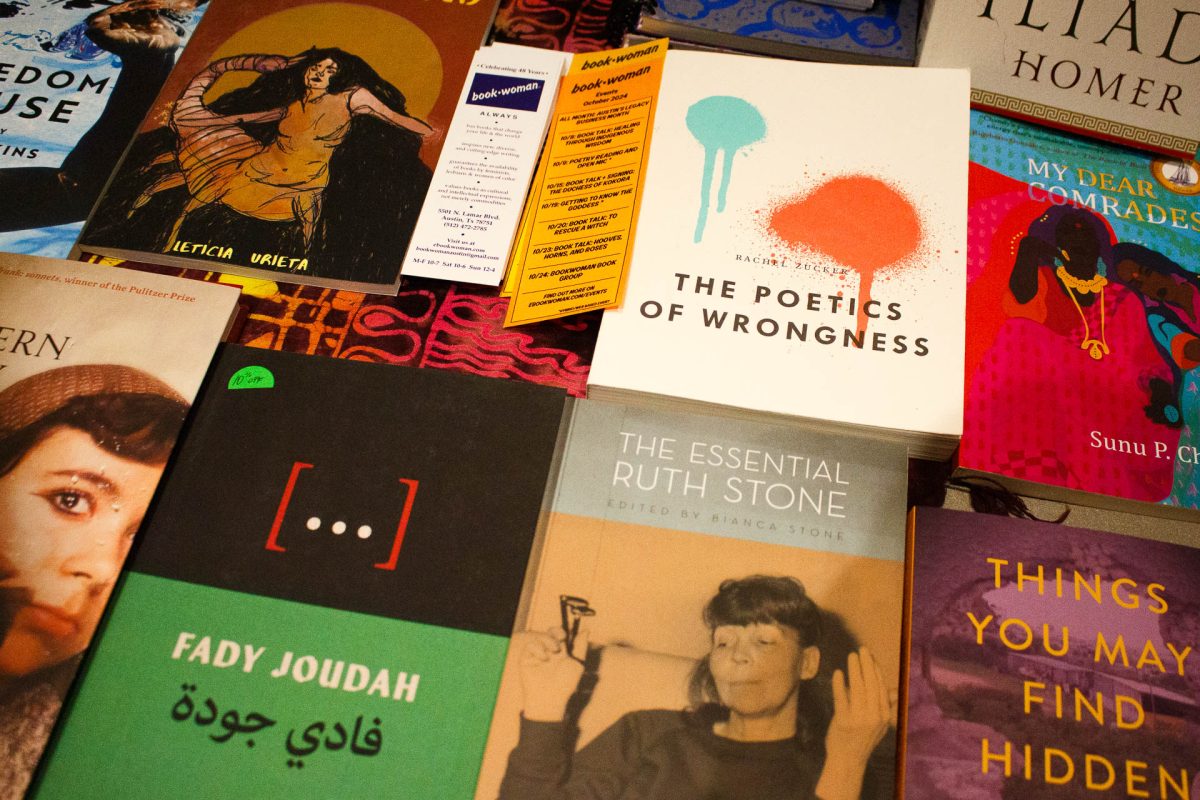 The Austin-local bookstore BookWoman hosted a pop-up shop inside Carter Auditorium for students. Gonzalez’s book, along with other selected books that are similar to her works, were featured at the pop-up and available for student purchase. 