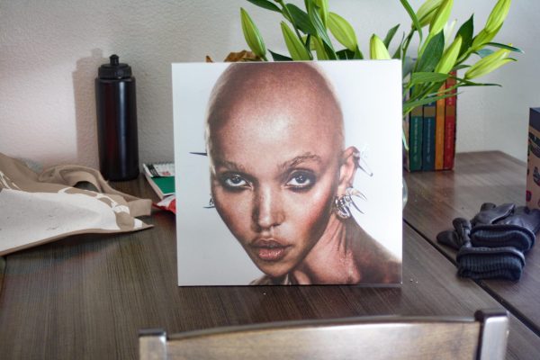 Alongside the digital release, FKA twigs rolled out several vinyl pressings as well as CDs and cassettes. Vinyl pictured here was purchased at “End of an Ear” record store on Ben White Boulevard.