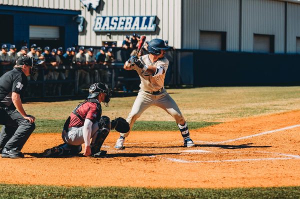 Carlo Figueroa propelled the Hilltoppers to a 7-5 comeback win in game one of their double header against West Texas A&M on Saturday. Figueroa went two-for-two with a double, triple, two walks, four RBIs and two runs scored.