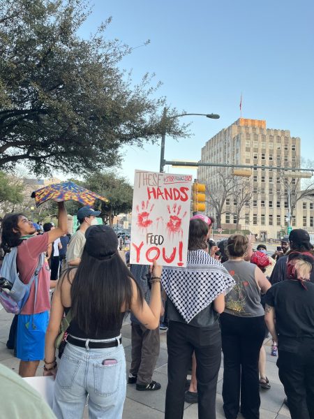 Protestors gathered at the ICE facility built downtown and marched to the Texas State Capitol on Feb 8. Hundreds of people marched the streets of Congress as they showed their support towards undocumented immigrants and the fight towards a just immigration system. 