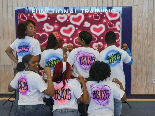 The BSA e-board members had airbrush shirts that displayed “BSA ‘25” in colorful designs commemorating the Y2K themed cookout.